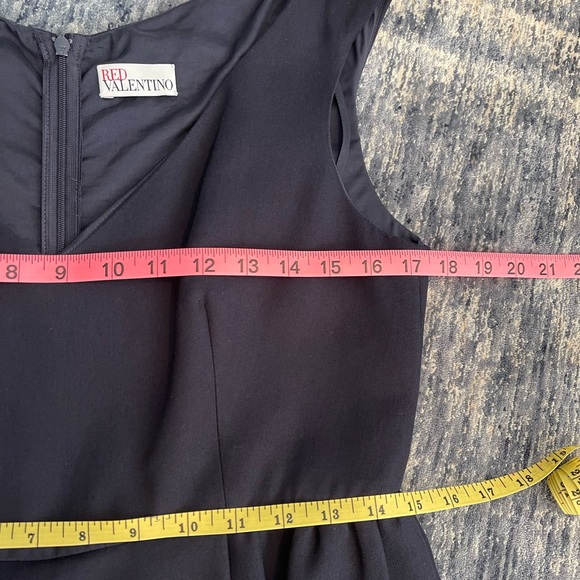 RED Valentino Fit & Flare Navy Dress with Pockets Women’s Size 6 - Picture 7 of 12